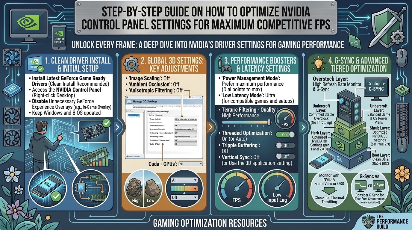 Step by step guide on how to optimize nvidia control panel settings for maximum competitive fps