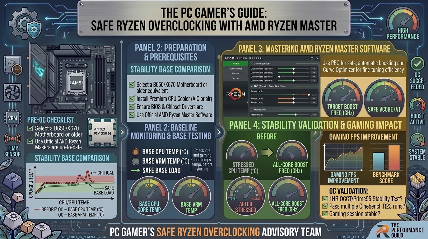 How to overclock your amd ryzen processor safely using official ryzen master software for better gaming performance