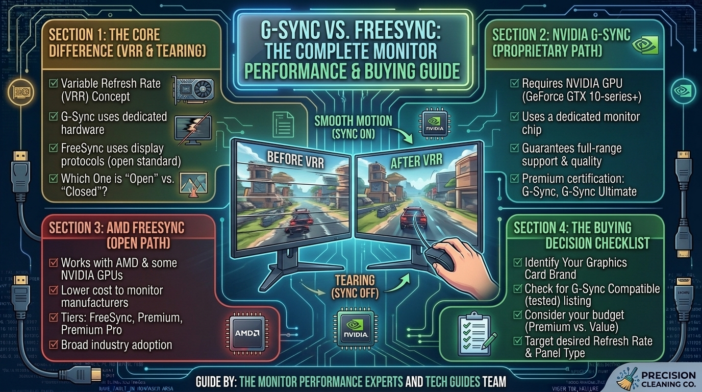 What is the difference between g sync and freesync monitors and which one should you buy for your graphics card