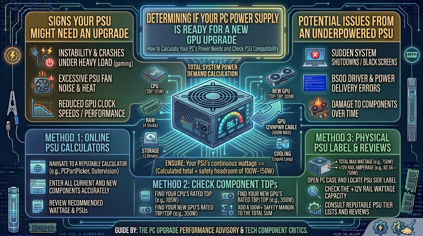 How to check if your computer power supply has enough wattage for a new graphics card upgrade