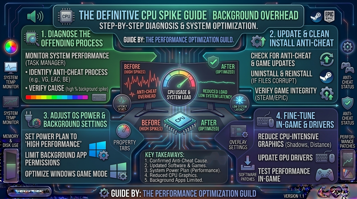 how to fix high cpu usage spikes caused by anti cheat software running in the background of online games