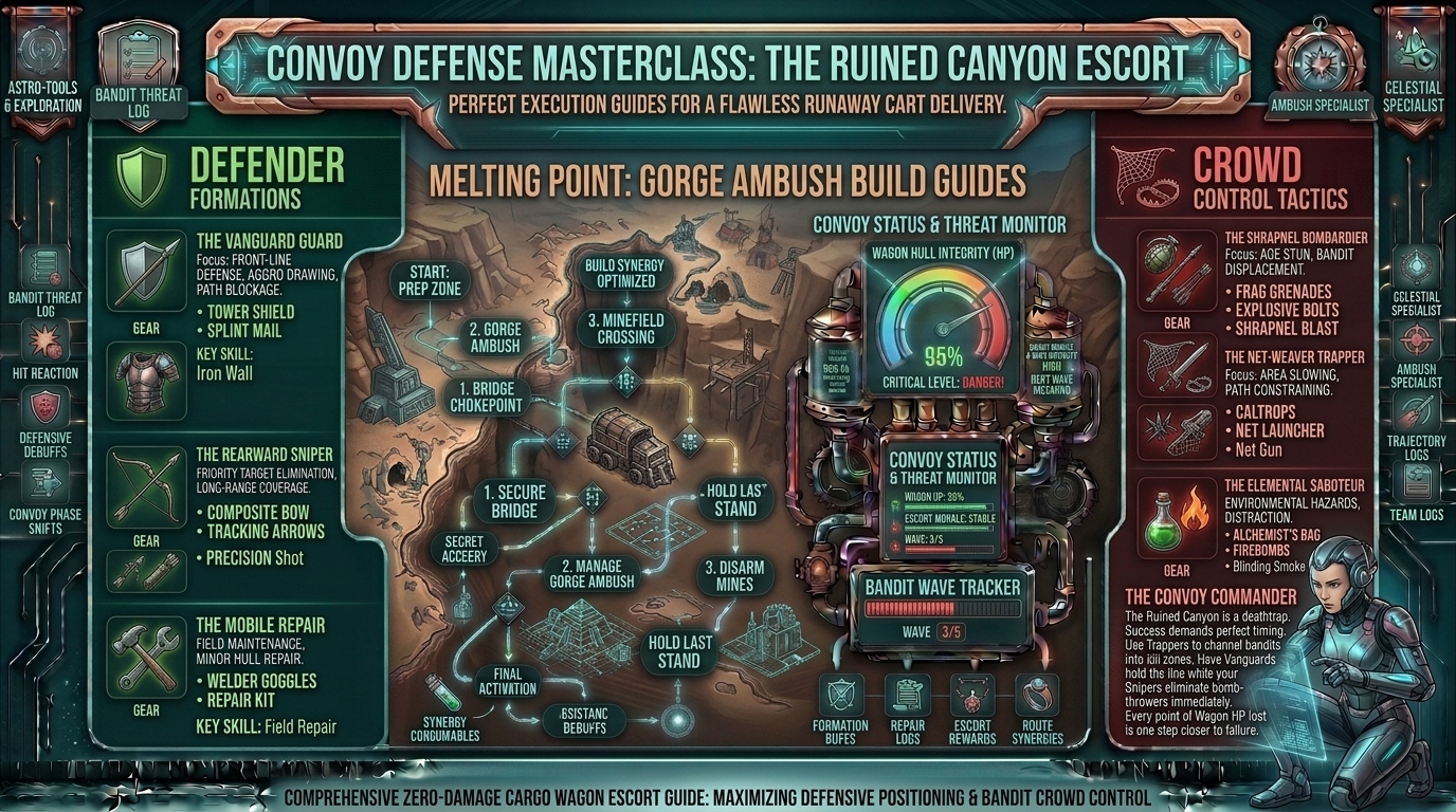 How to complete the runaway cart escort mission without letting enemy bandits destroy the cargo wagon
