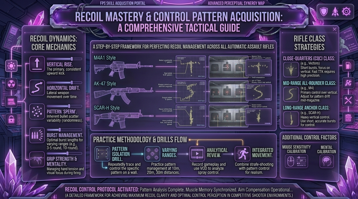 how to practice and master recoil control patterns for every automatic assault rifle in tactical shooting games