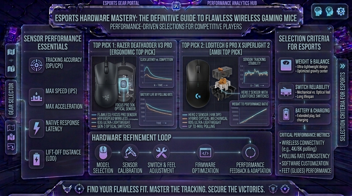 what are the best wireless gaming mouse models with flawless sensor performance for competitive esports players
