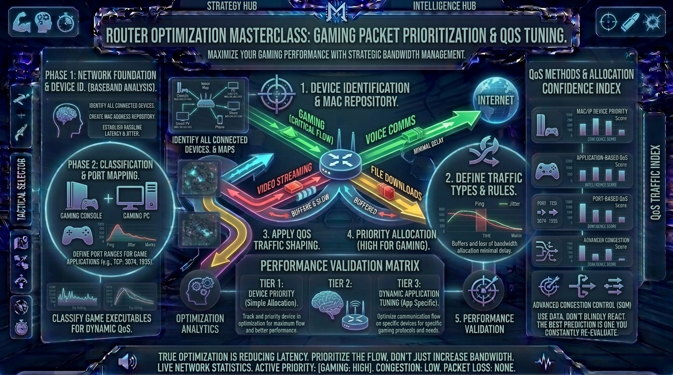 how to optimize your internet router quality of service settings to prioritize gaming packets over other home devices