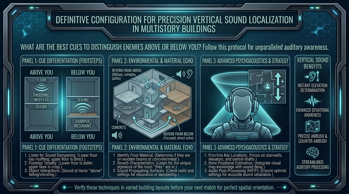 how to master vertical sound design cues to tell whether enemies are above or below you in multistory buildings