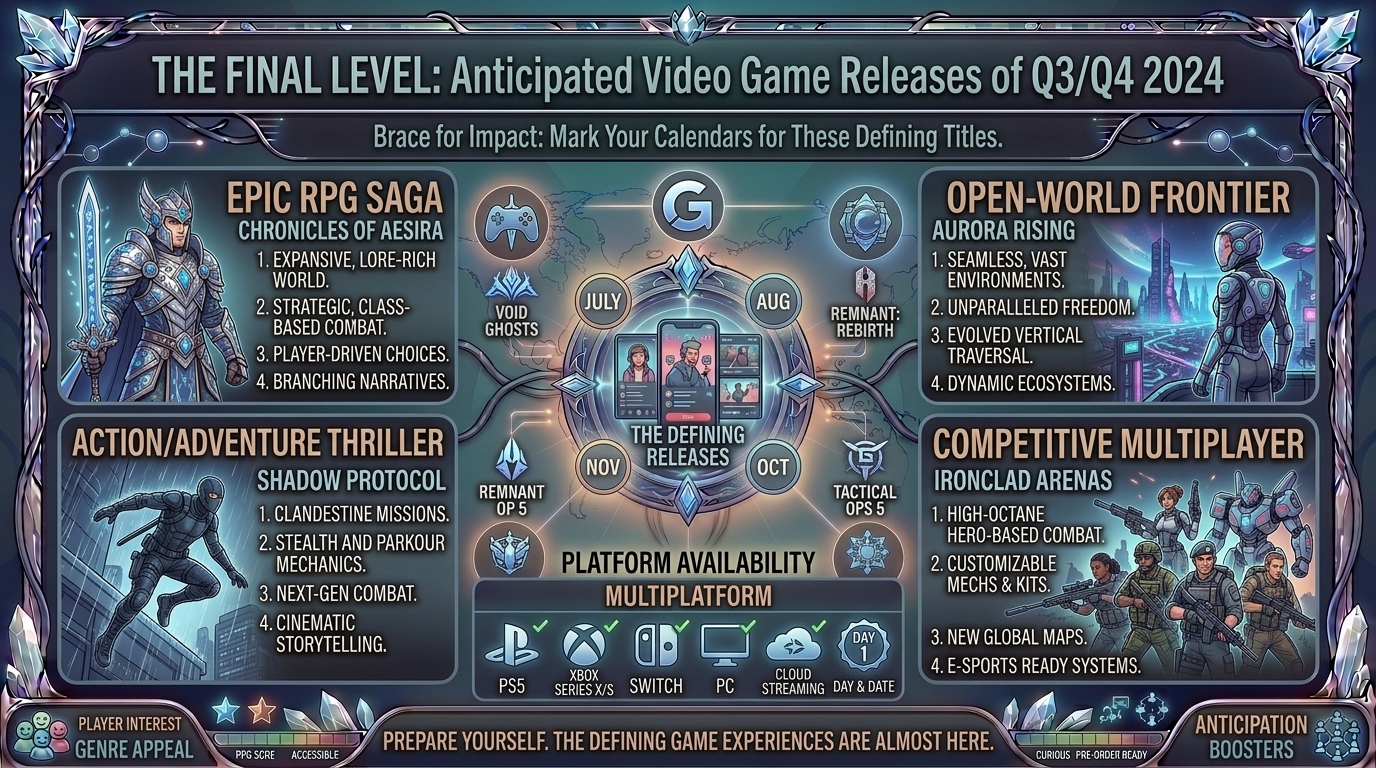 what are the most anticipated upcoming video game releases scheduled to launch later this year