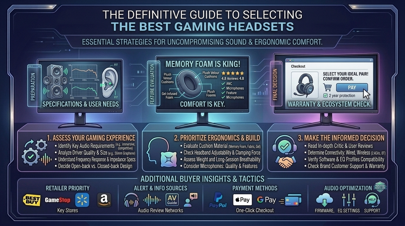 what are the best gaming headset buying guides featuring high fidelity sound and comfortable ear cushions