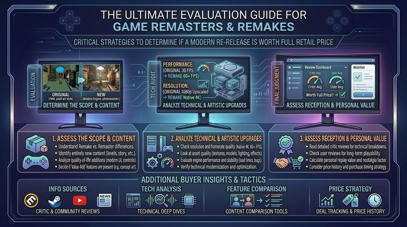 how to evaluate whether a video game remaster or remake is worth buying at full retail price