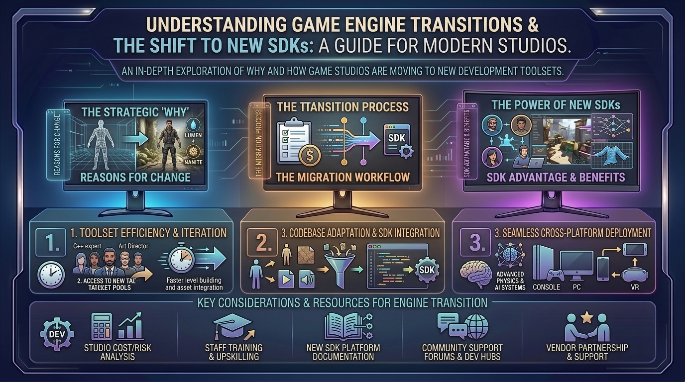 how to understand game engine transitions and why studios are moving to new software development kits