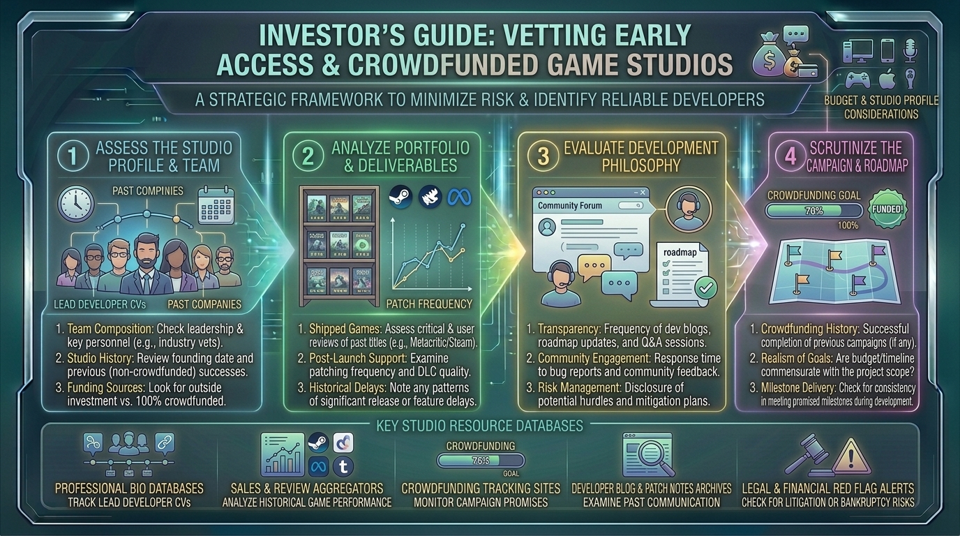 how to research game developer studio track records before investing money into early access crowdfunding games