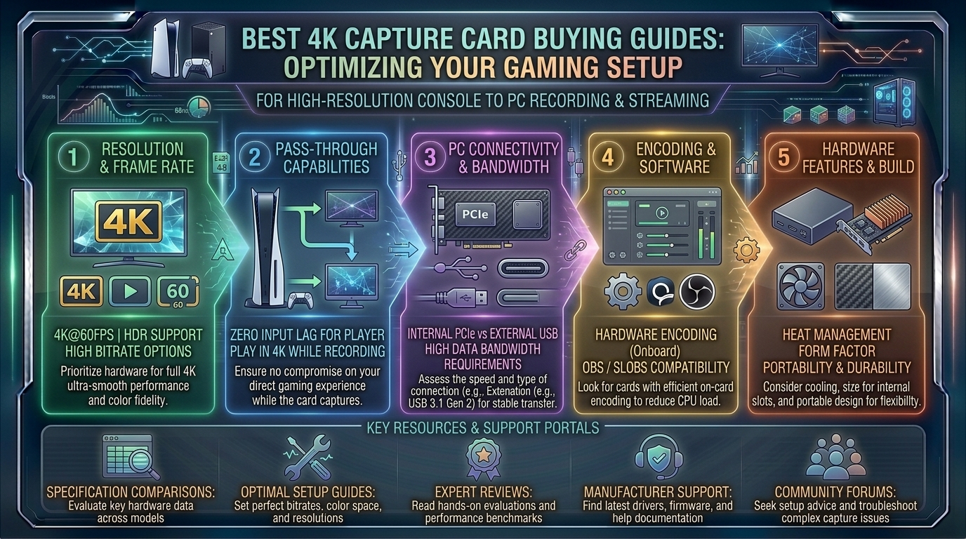 what are the best capture card buying guides for recording 4K gaming footage from consoles to pc
