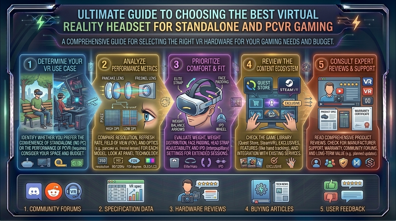 What are the best virtual reality headset buying guides for standalone and pcvr gaming experiences